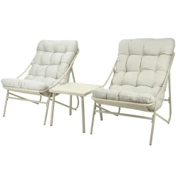 Garnero Arredamenti Salotto da giardino 2 posti con cuscini e tavolino Aurelia Beige Hot