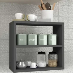 Garnero Arredamenti Scaffale da cucina 44x40h cm moderno Grecia Antracite Hot