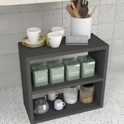 Garnero Arredamenti Scaffale da cucina 44x40h cm moderno Grecia Antracite Hot