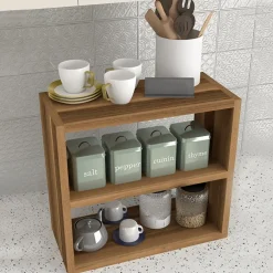 Garnero Arredamenti Scaffale da cucina 44x40h cm moderno Grecia Noce Discount