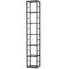 Garnero Arredamenti Scaffale sospeso da parete 30x176h cm 6 ripiani nero opaco in metallo Misaki Gihome® Hot