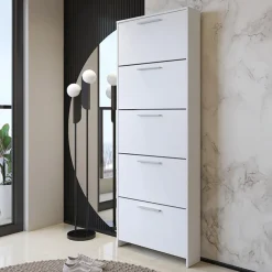 Garnero Arredamenti Scarpiera ingresso 69x187h cm bianco opaco Benton Hot