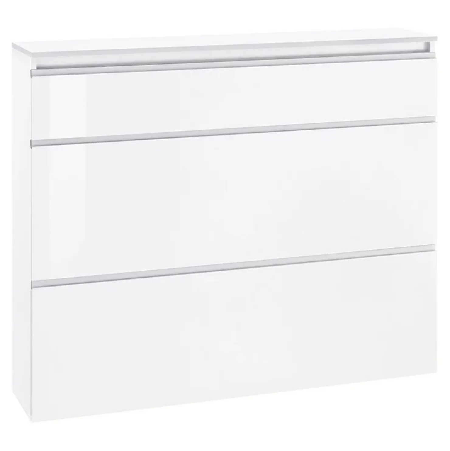 Garnero Arredamenti Scarpiera ingresso 120x108h cm 2 ante Eclisse Bianco Lucido Hot