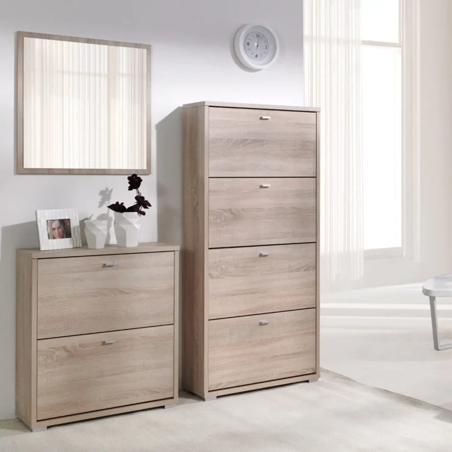 Garnero Arredamenti Scarpiera ingresso 69x147h cm 4 ante Lola Rovere Discount