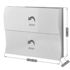 Garnero Arredamenti Scarpiera ingresso 101x82h cm 2 ante moderna bianco lucido Sea Gihome® Clearance