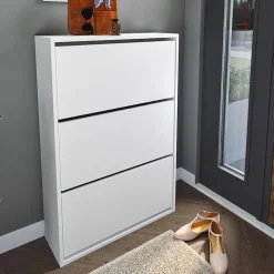 Garnero Arredamenti Scarpiera ingresso 74x110h cm moderna bianco Palmaria Bianco Opaco Outlet