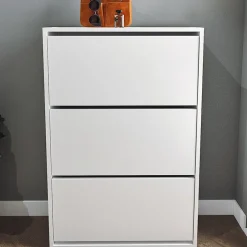 Garnero Arredamenti Scarpiera ingresso 74x110h cm moderna bianco Palmaria Bianco Opaco Outlet