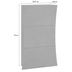 Garnero Arredamenti Scarpiera ingresso 70x121h cm 3 ante moderna bianco lucido Neve Best