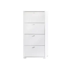 Garnero Arredamenti Scarpiera ingresso 69x147h cm 4 ante moderna bianco Lola Bianco Opaco Hot