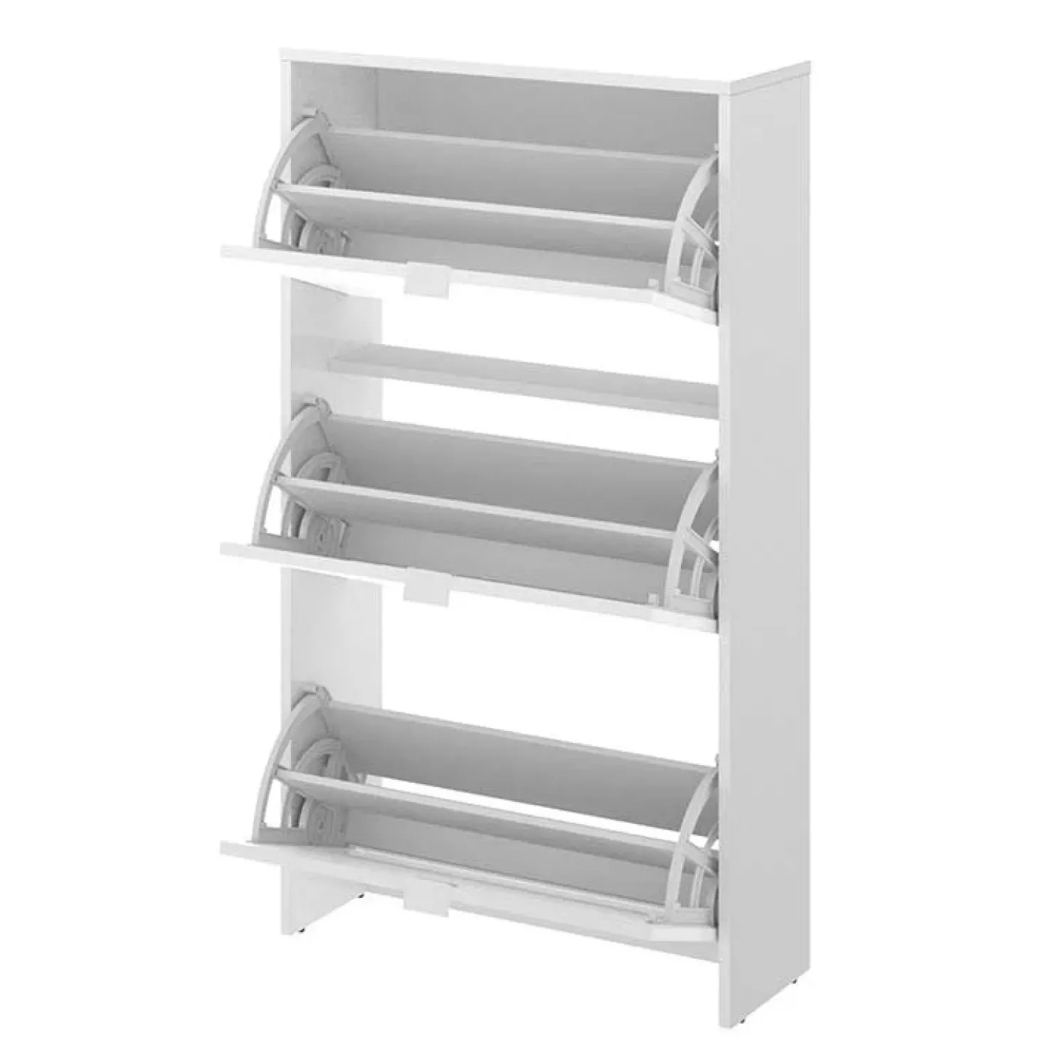 Garnero Arredamenti Scarpiera ingresso 61x113h cm moderna 3 ante bianco lucido Jepson Hot