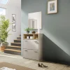 Garnero Arredamenti Scarpiera ingresso 70x101h cm 2 ante moderna rovere naturale beige satinato Kenya Best
