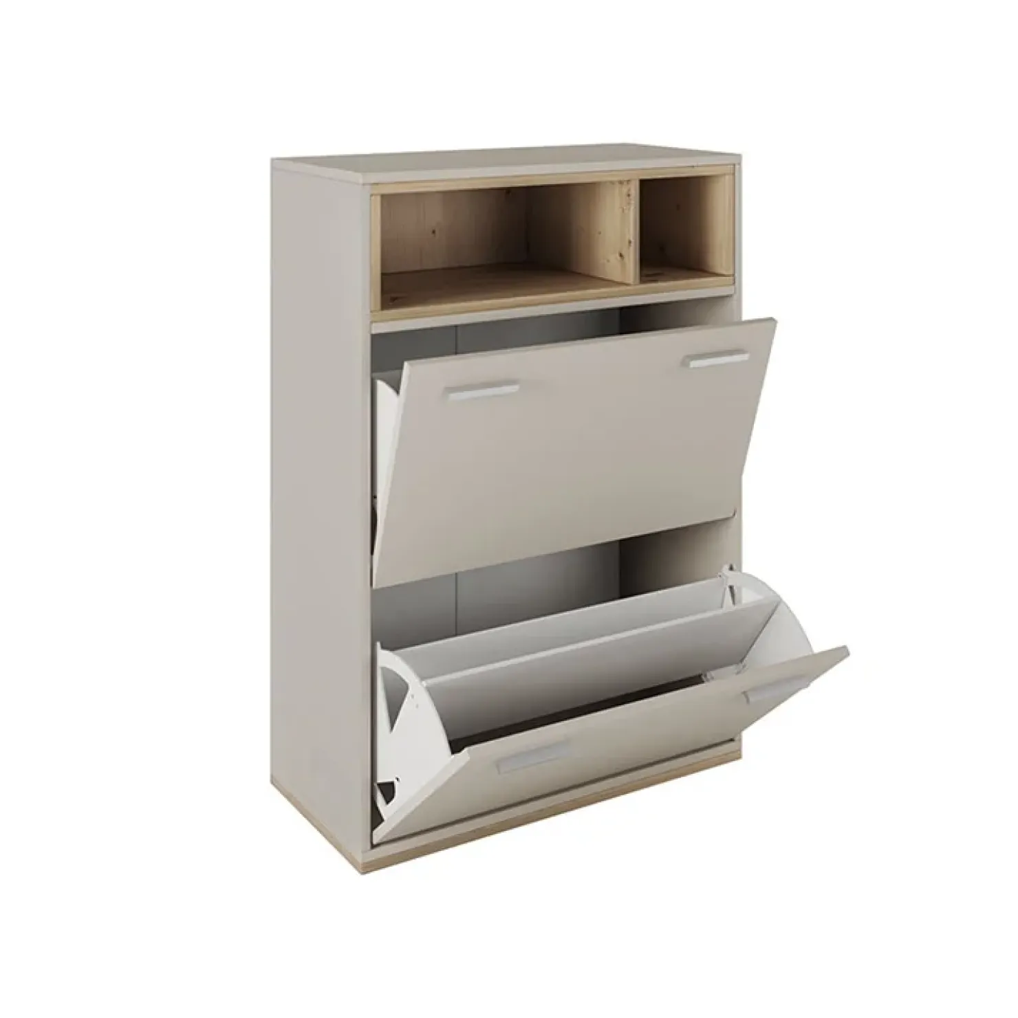 Garnero Arredamenti Scarpiera ingresso 70x101h cm 2 ante moderna rovere naturale beige satinato Kenya Best