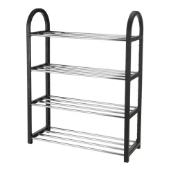 Garnero Arredamenti Scarpiera ingresso 50x65h cm 4 ripiani Lavinia Nero Discount