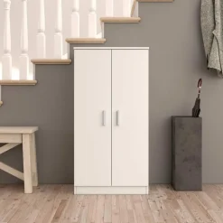 Garnero Arredamenti Scarpiera ingresso 55x108h cm 2 ante moderna bianco Easy Best