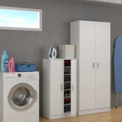 Garnero Arredamenti Scarpiera ingresso 55x108h cm 2 ante moderna bianco Easy Best