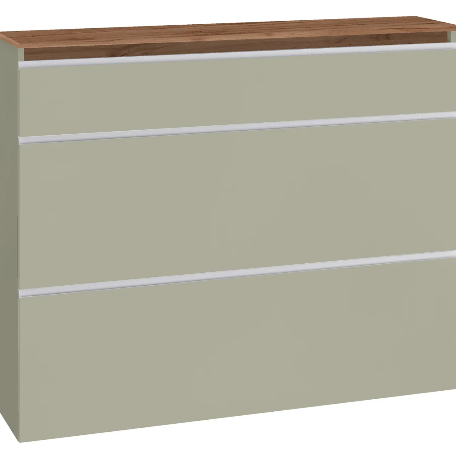 Garnero Arredamenti Scarpiera ingresso 120x108h cm 2 ante tortora rovere Eclisse Tortora - Rovere Discount