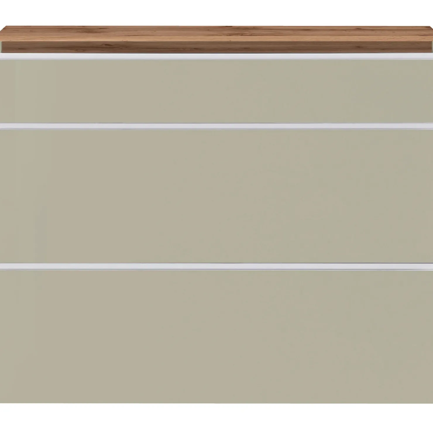 Garnero Arredamenti Scarpiera ingresso 120x108h cm 2 ante tortora rovere Eclisse Tortora - Rovere Discount