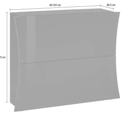 Garnero Arredamenti Scarpiera sospesa 100x82h cm 2 ante moderna bianco lucido Neve Hot