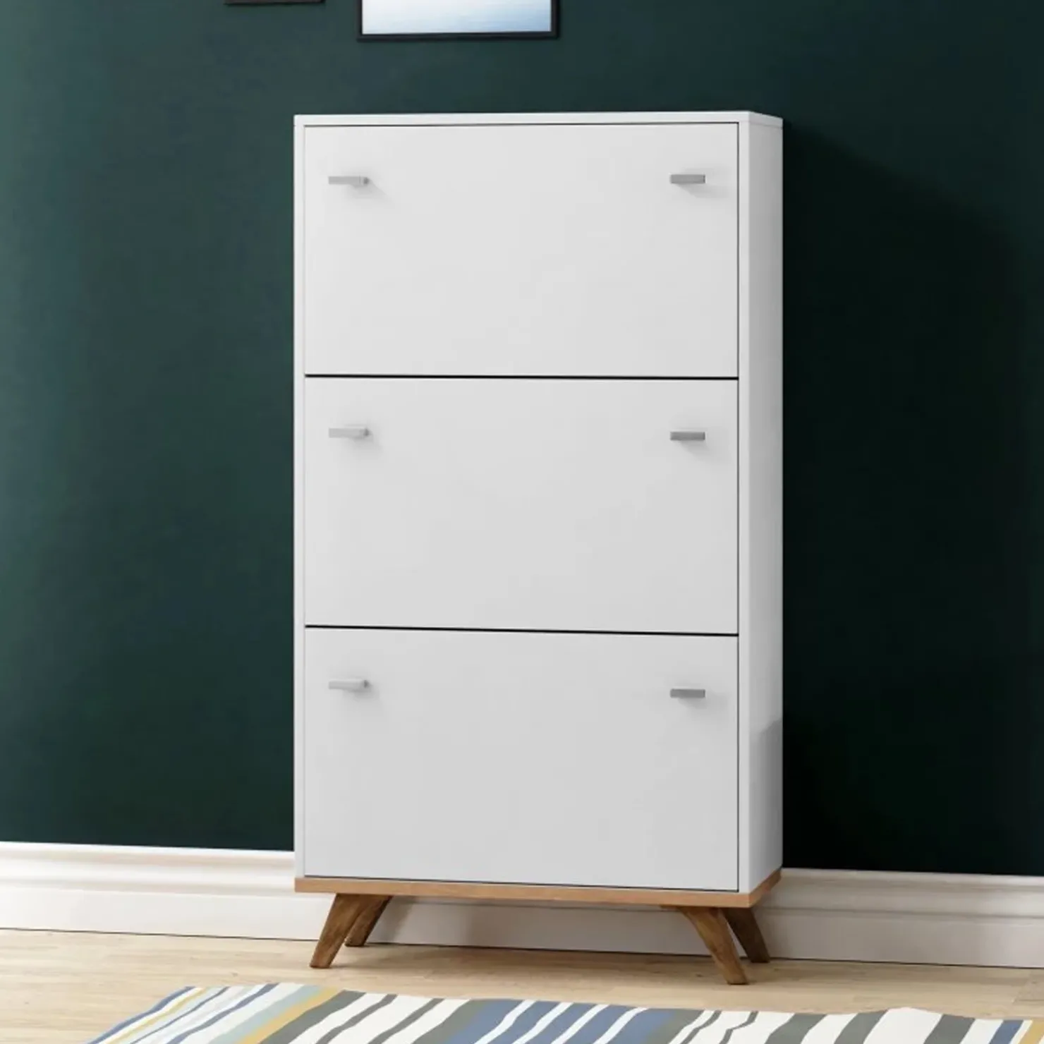 Garnero Arredamenti Scarpiera 60x130h cm 3 ante bianco rovere Clea Hot