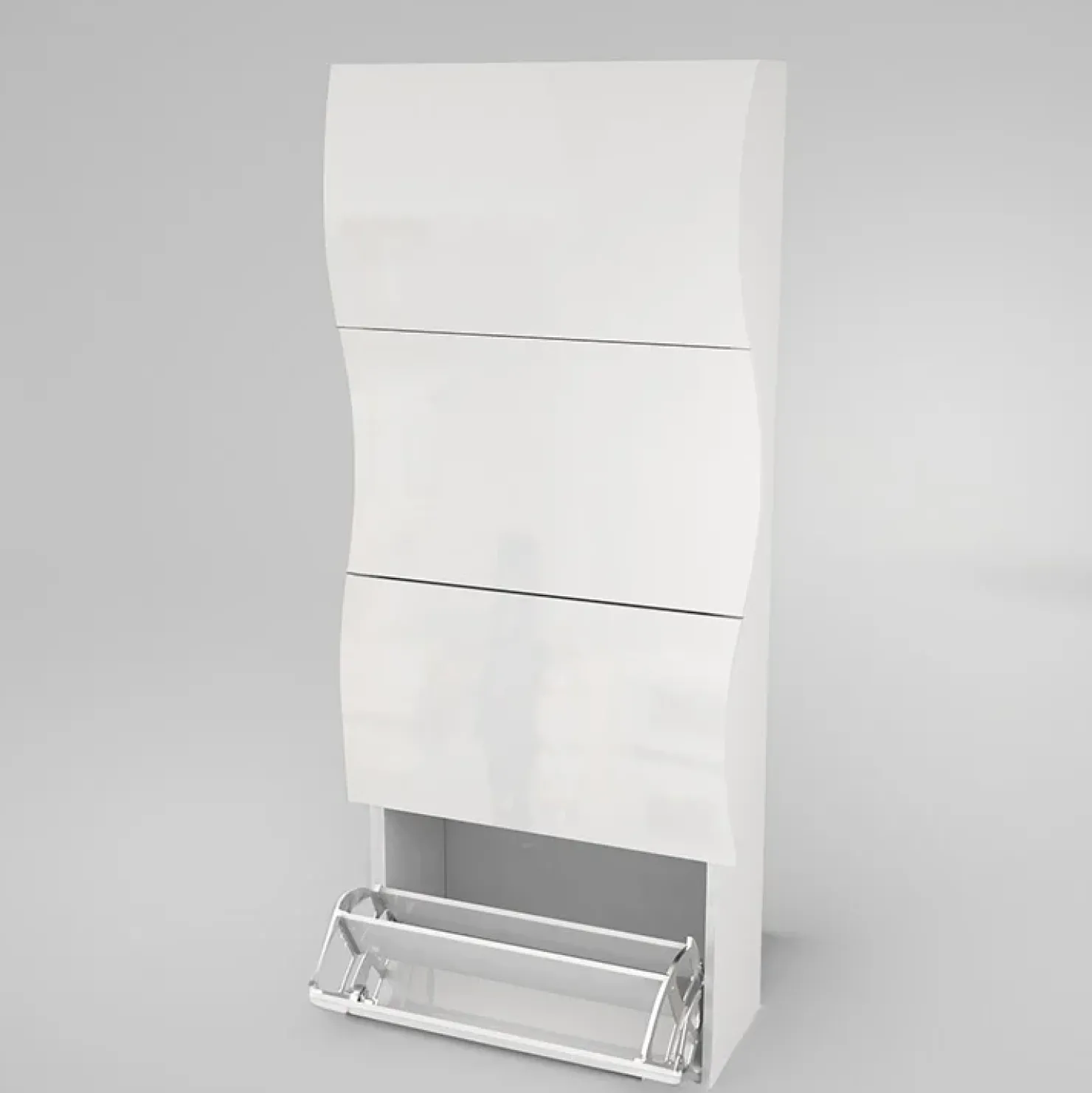 Garnero Arredamenti Scarpiera 71x162h cm 4 ante moderna bianco lucido Sea Gihome®