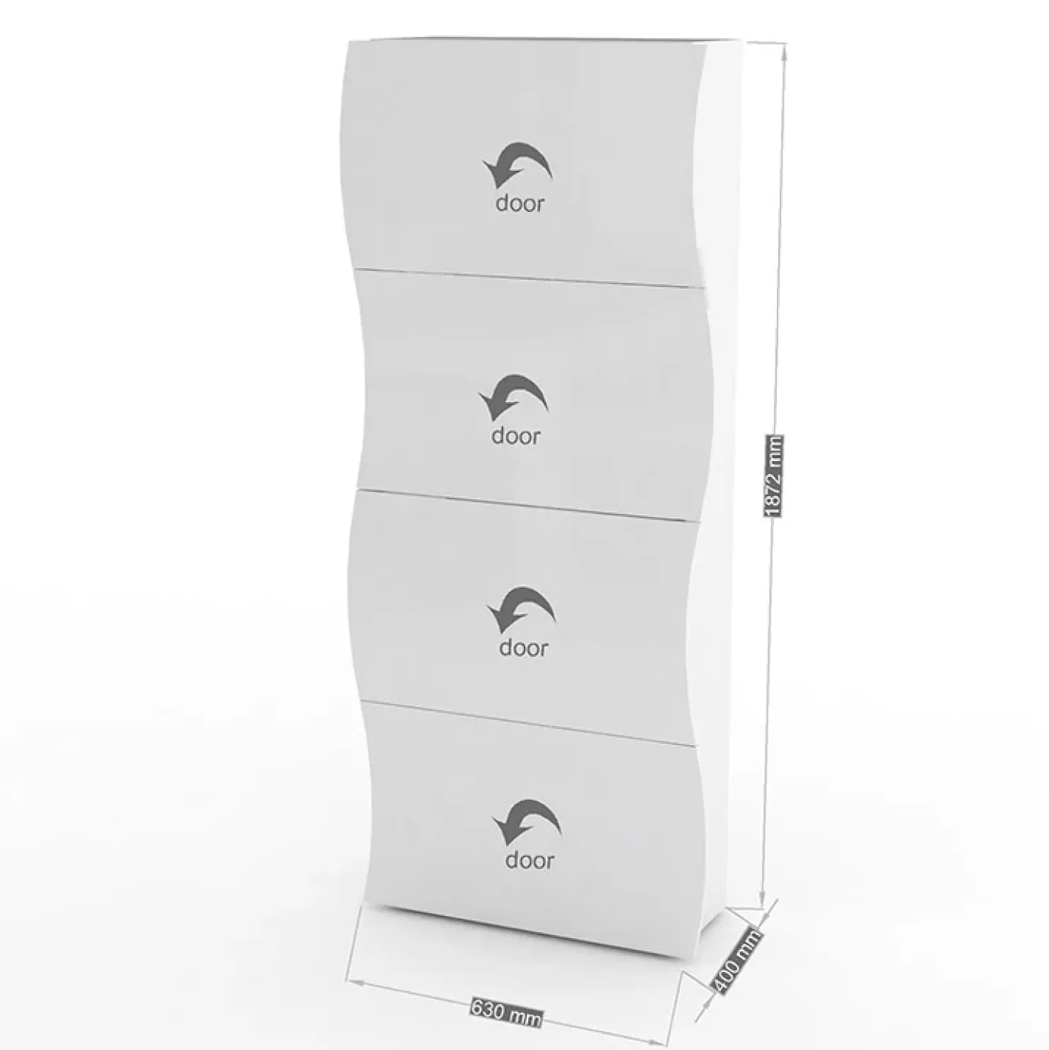 Garnero Arredamenti Scarpiera 71x162h cm 4 ante moderna bianco lucido Sea Gihome®