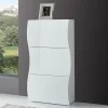 Garnero Arredamenti Scarpiera 71x122h cm 3 ante moderna bianco lucido Sea Gihome® Best