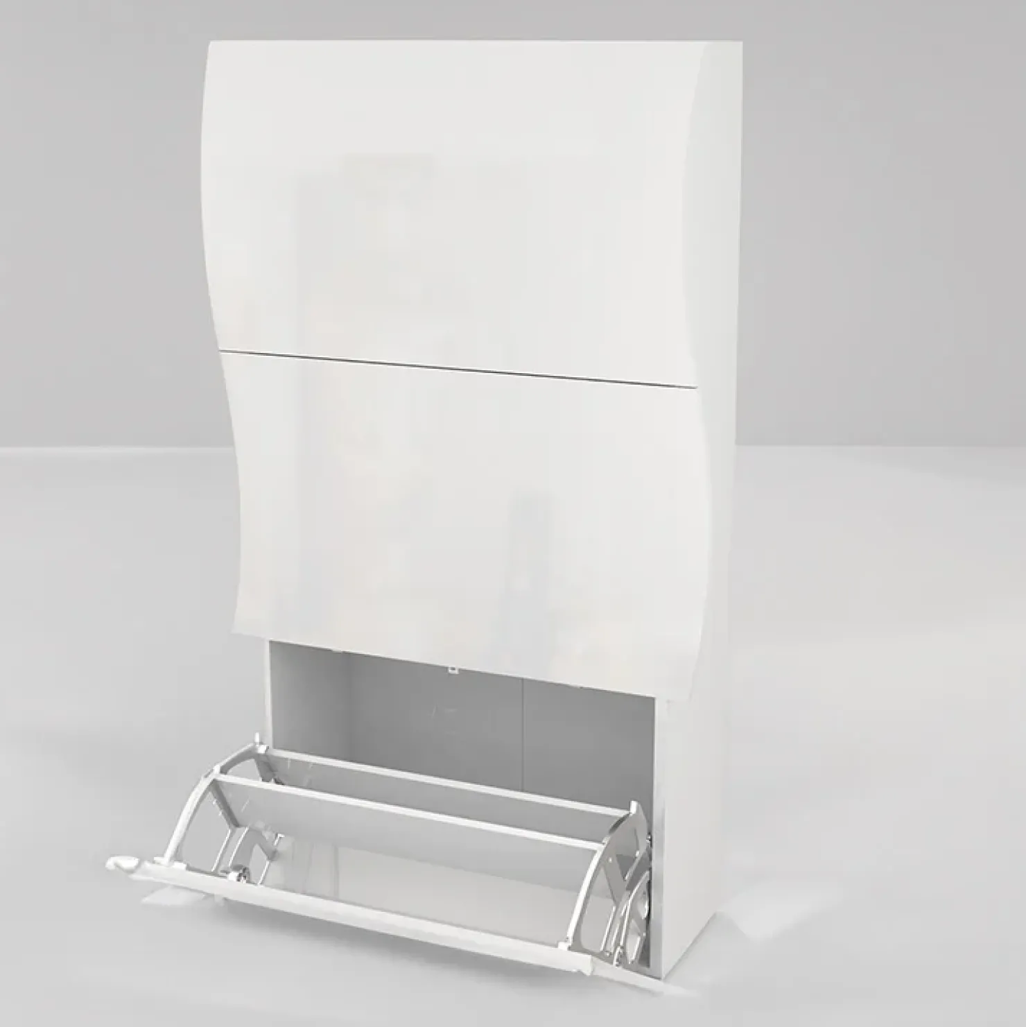 Garnero Arredamenti Scarpiera 71x122h cm 3 ante moderna bianco lucido Sea Gihome® Best