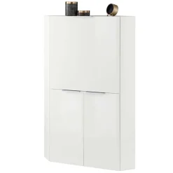 Garnero Arredamenti Scrivania a scomparsa 70x67cm angolare bianco lucido Pinko New