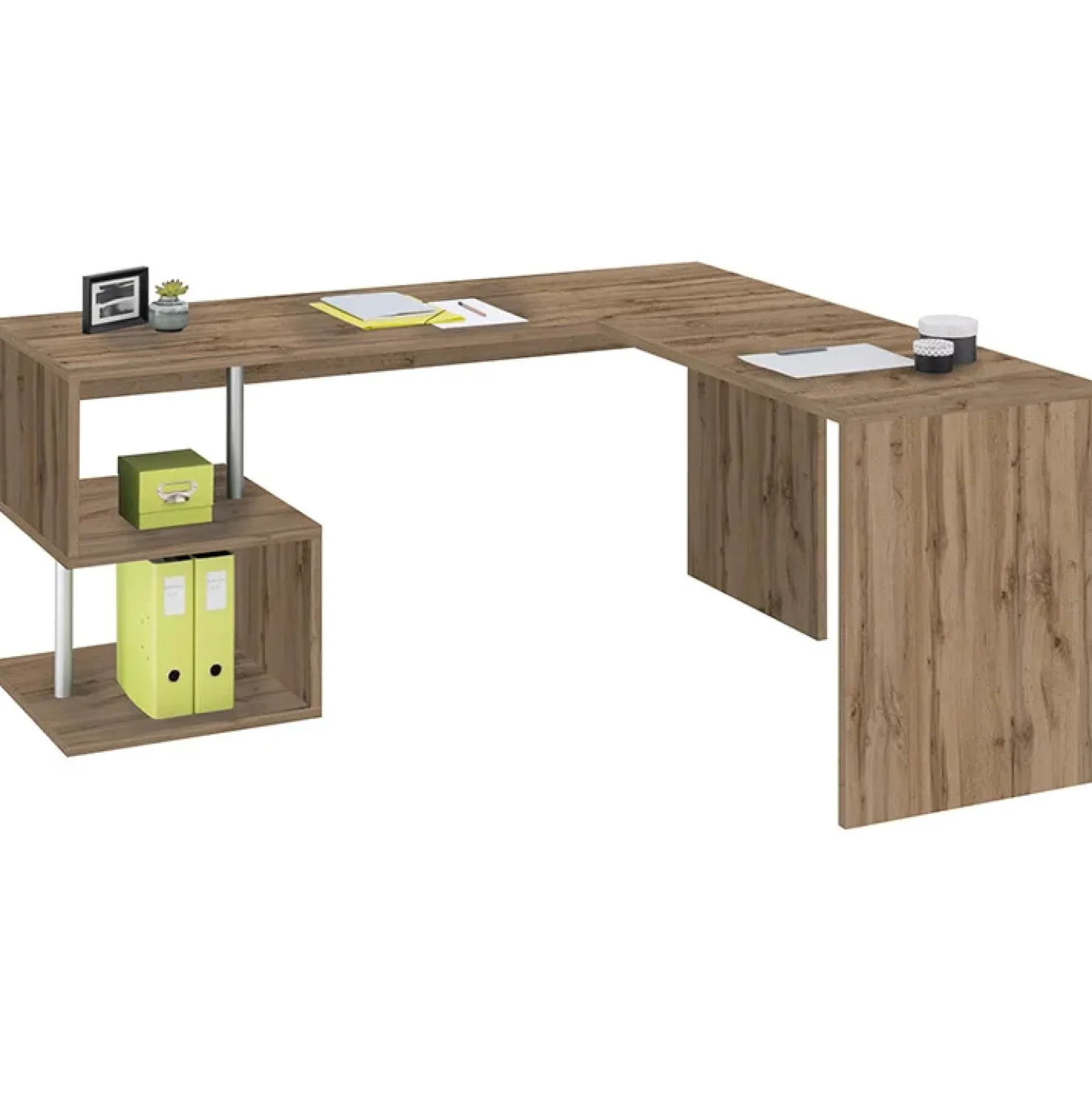 Garnero Arredamenti Scrivania angolare ufficio 180x78cm ErgoDesk Rovere New