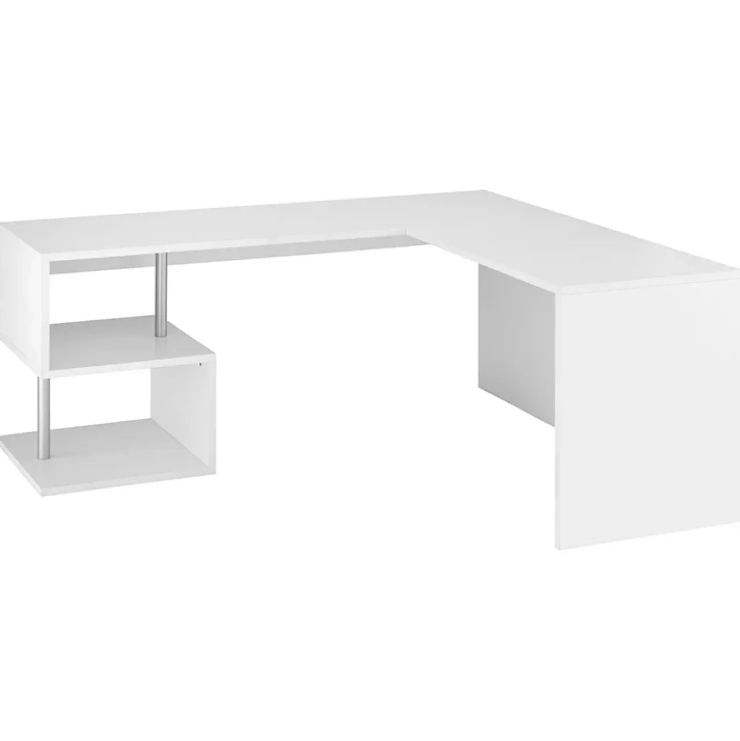 Garnero Arredamenti Scrivania angolare ufficio 180x78cm ErgoDesk Bianco Lucido Hot