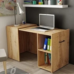 Garnero Arredamenti Scrivania 42-132cm moderna salvaspazio richiudibile Rocky Quercia Hot