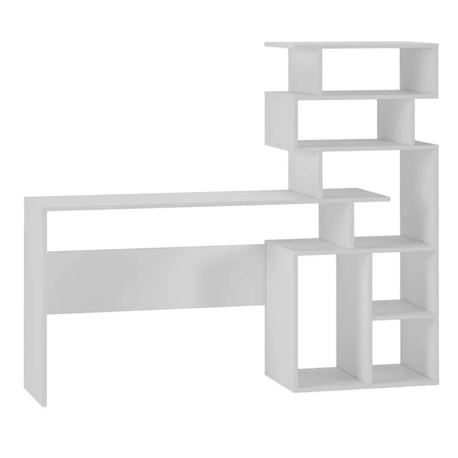 Garnero Arredamenti Scrivania 158/40cm ufficio con libreria bianco frassino Claire