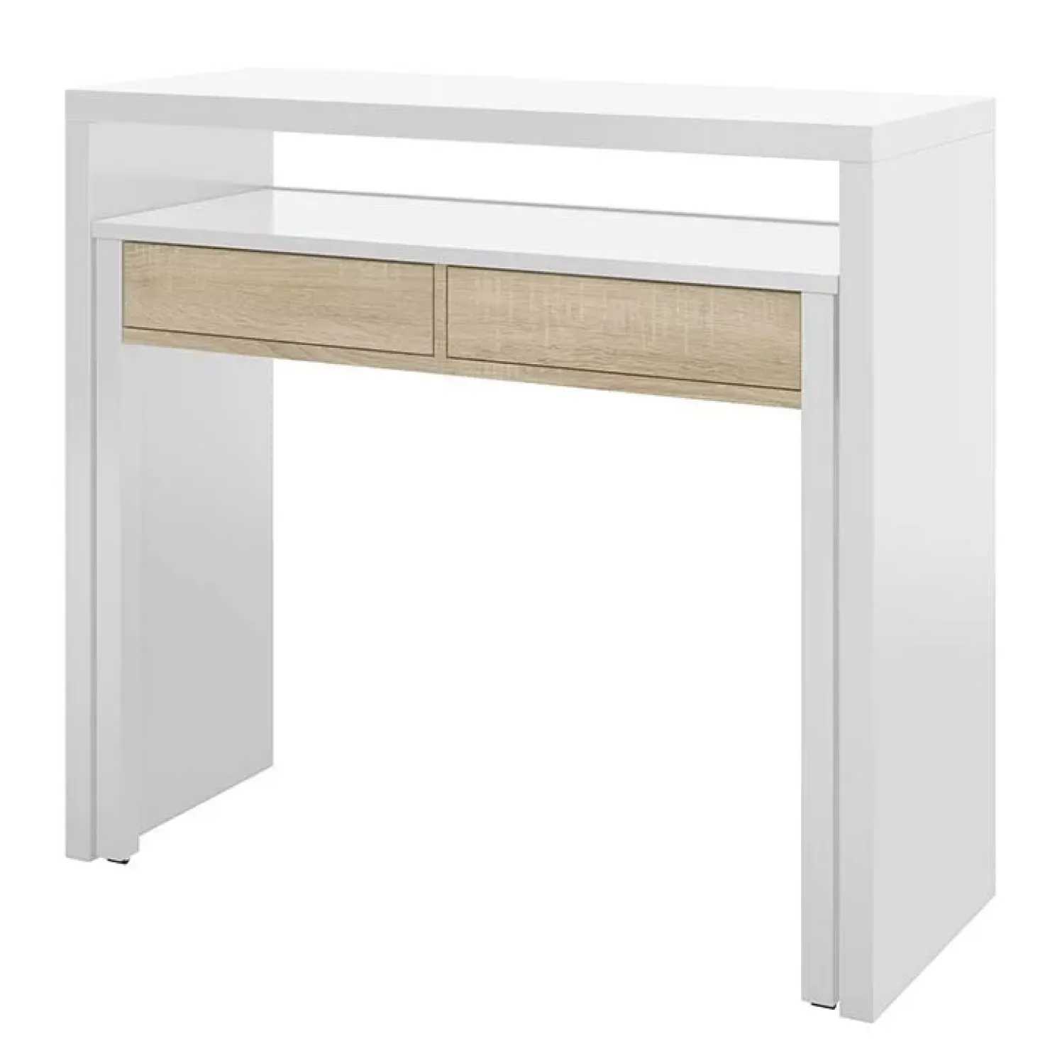 Garnero Arredamenti Scrivania 36/66cm ufficio moderna bianco opaco rovere Adam Gihome® Discount