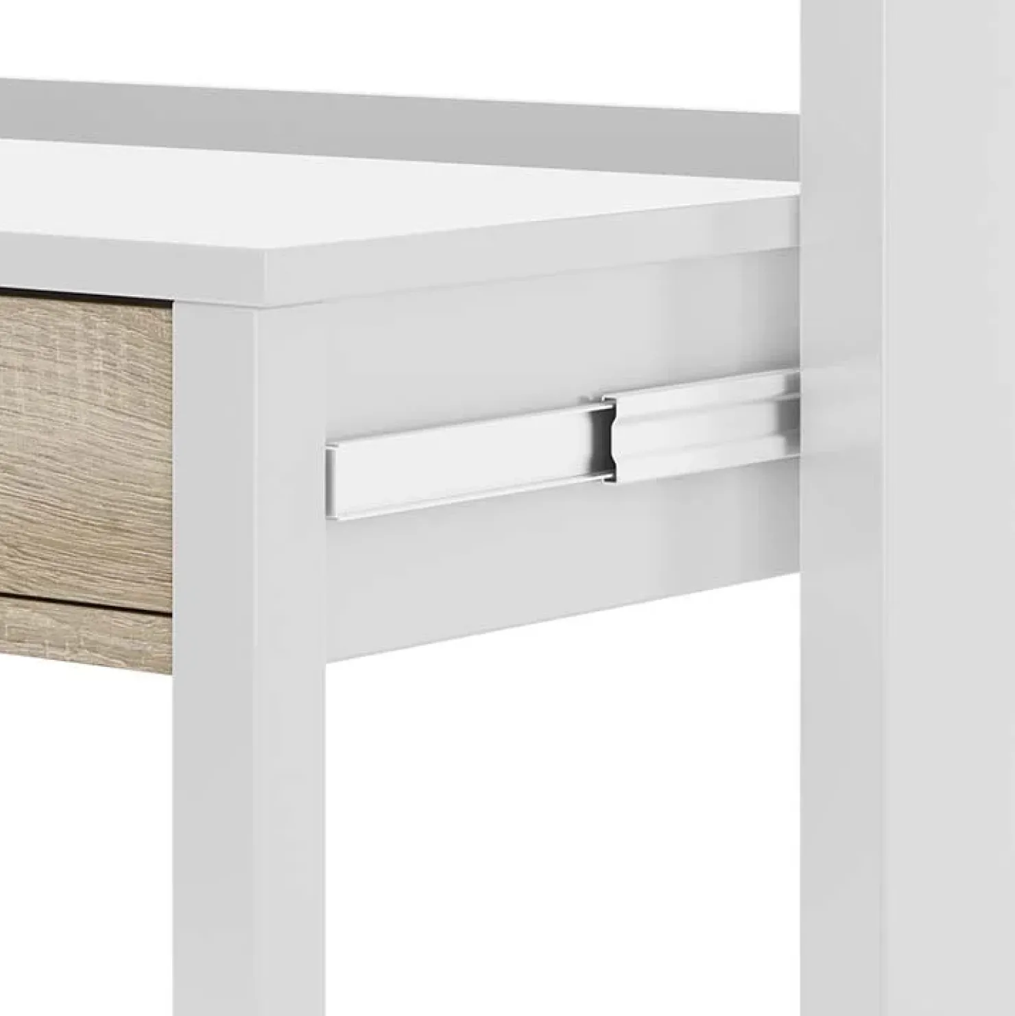 Garnero Arredamenti Scrivania 36/66cm ufficio moderna bianco opaco rovere Adam Gihome® Discount