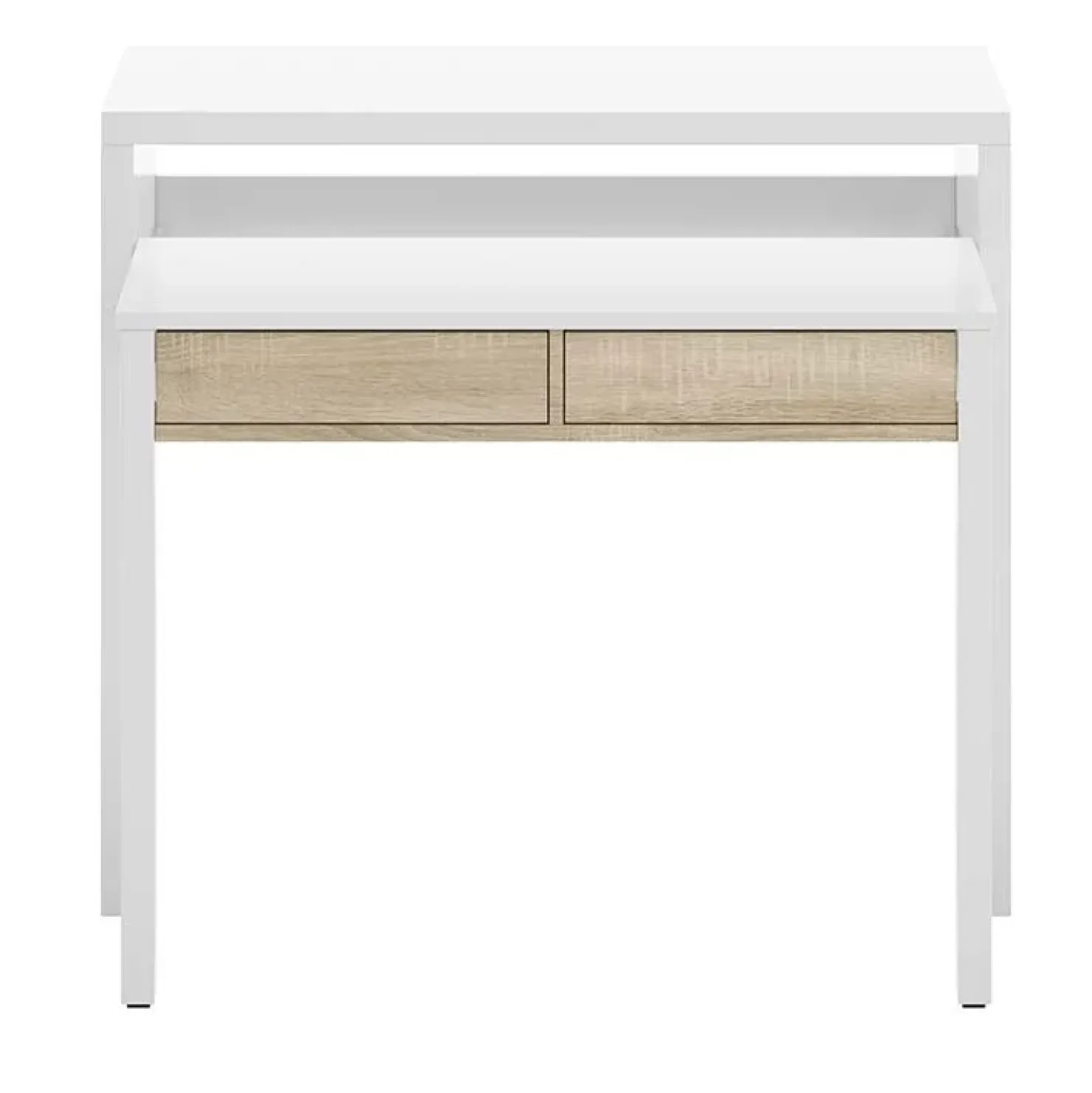 Garnero Arredamenti Scrivania 36/66cm ufficio moderna bianco opaco rovere Adam Gihome® Discount