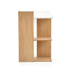 Garnero Arredamenti Scrivania 122/57cm ufficio moderna bianco rovere Lauren Gihome® Bianco Opaco - Rovere Best