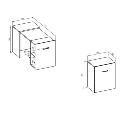 Garnero Arredamenti Scrivania 42-132cm ufficio moderna salvaspazio richiudibile bianco Rocky Bianco Opaco