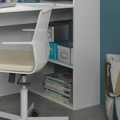 Garnero Arredamenti Scrivania 120/53cm ufficio salvaspazio moderna Jolie Bianco Opaco
