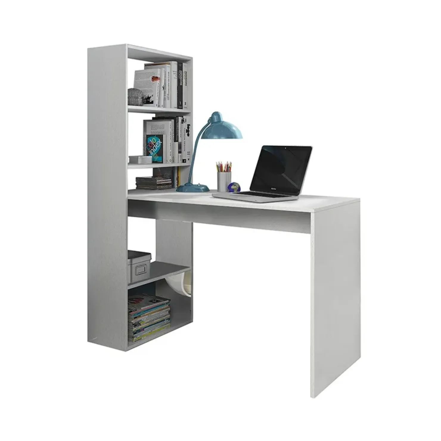 Garnero Arredamenti Scrivania 120/53cm ufficio salvaspazio moderna Jolie Bianco Opaco