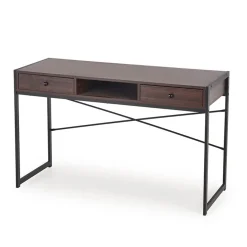 Garnero Arredamenti Scrivania consolle design industrial 123x75cm noce nero Lupino Best