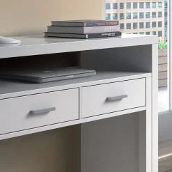 Garnero Arredamenti Scrivania consolle ingresso moderna 99x87cm bianco opaco Anastasia Clearance