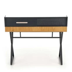 Garnero Arredamenti Scrivania consolle ingresso 110x51cm rovere nero metallo Toler Best