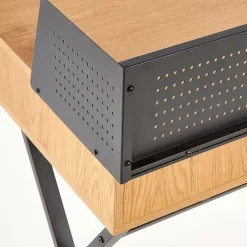 Garnero Arredamenti Scrivania consolle ingresso 110x51cm rovere nero metallo Toler Best