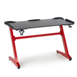 Garnero Arredamenti Scrivania gaming moderna 122x74cm nero rosso Geranio New