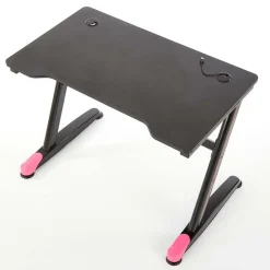 Garnero Arredamenti Scrivania gaming salvaspazio 100x60cm nero fucsia Agamennone Sale