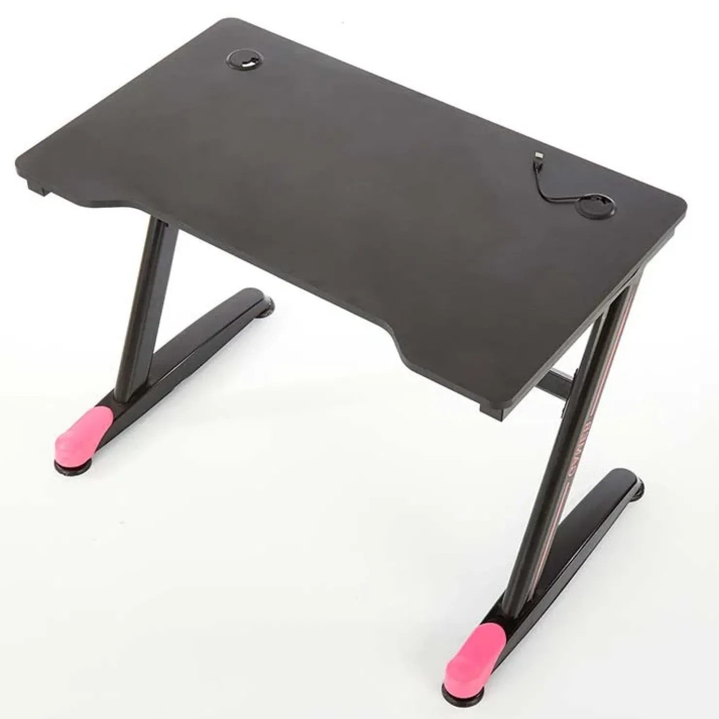 Garnero Arredamenti Scrivania gaming salvaspazio 100x60cm nero fucsia Agamennone Sale