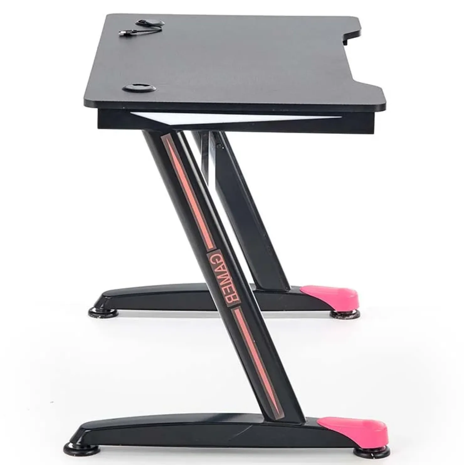 Garnero Arredamenti Scrivania gaming salvaspazio 100x60cm nero fucsia Agamennone Sale