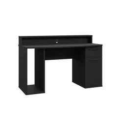 Garnero Arredamenti Scrivania gaming 140x91cm moderna con led 2 cassetti nera Crash Best