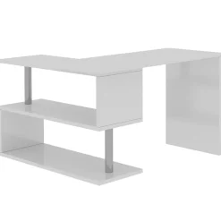 Garnero Arredamenti Scrivania girevole 65-120cm Havana Bianco Lucido Hot