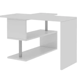 Garnero Arredamenti Scrivania girevole 65-120cm Havana Bianco Lucido Hot